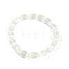 Dyed Natural Selenite Column Beaded Stretch Bracelets for Women BJEW-I312-05D-4