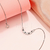 925 Sterling Silver Twist Triangle Pendant Women's Necklaces RF0032-2