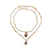 Natural Shell Pendant Double Layer Necklaces for Women WG62FB0-01-4