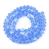 Imitate Austrian Crystal Bicone Frosted Glass Beads Strands X-EGLA-A039-T6mm-MB07-2
