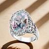 Alloy Resin Finger Rings for Women PW-WGB4259-01-2