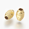 Brass Textured Beads KK-L165-05G-2