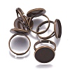 Adjustable Brass Finger Rings Components KK-WH0033-05AB-2