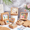 Square Foldable Creative Kraft Paper Box CON-WH0089-20A-4