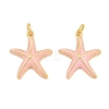 Brass Enamel Pendants KK-CBAEBFB-14G-02-1