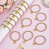 36Pcs CCB Plastic Round Bead Bracelets BJEW-DR00021-4