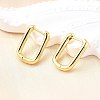 Brass Huggie Hoop Earrings X-EJEW-F245-04G-A-5