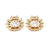 Brass Pave Cubic Zirconia Beads KK-A286-15G-01-1