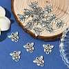 Butterfly Tibetan Style Alloy Links connectors TIBE-5369-AS-LF-5