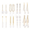 Biyun 16Pcs 8 Style Brass Pendants FIND-BY0001-11-1