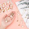  32 Sets 4 Colors Brass Brooch Pins Findings KK-NB0002-73-3