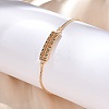 Brass Micro Pave Cubic Zirconia Slider Bracelets KK-R217-52G-2