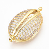 Sports Theme Brass Micro Pave Cubic Zirconia Links ZIRC-Q013-64G-2