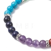 Chakra Natural Mixed Gemstone Beads Stretch Bracelets for Women BJEW-JB13200-01-3