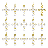 16Pcs Brass Plastic Imitation Pearls Pendants KK-PH0015-44-1