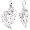 10Pcs Brass Micro Pave Cubic Zirconia Pendants ZIRC-BBC0003-79P-1