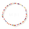 Bohemian Glass Seed Beads & Brass Stretch Bracelets for Women TI8364-3-1