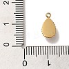 304 Stainless Steel Pave Natural Rhodochrosite Teardrop Charms STAS-B074-04G-01-3