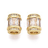 Brass Micro Pave Cubic Zirconia Beads KK-P237-02G-1