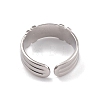 304 Stainless Steel Cuff Rings RJEW-G285-81P-3