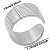 Minimalist 304 Stainless Steel Wide Band Cuff Open Rings for Women YZ5723-1-1