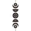 Moon Phase Wood Hanging Wall Decorations HJEW-WH0054-009-1