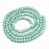 Electroplate Glass Beads Strands EGLA-A034-P6mm-B16-2