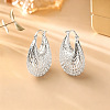 Hollow Brass Hoop Earrings for Women WG55E8D-02-1