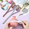 4 Rolls Self-adhesive Cotton Ribbons SRIB-CJ0001-03-4