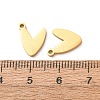 304 Stainless Steel Charms SA-G606-02G-3