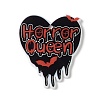 Halloween Letter Heart Acrylic Pendants SACR-B006-01-1