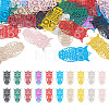 40Pcs 10 Colors Spray Painted 430 & 201 Stainless Steel Filigree Pendants STAS-TA0001-98-11