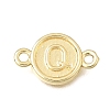 Brass Disc with Initial Links Connector Charms KK-E802-36G-Q-1