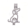 Brass Puppy  Locket Pendants KK-T024-79P-2