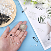 200Pcs 2 Colors Spray Painted Iron Safety Pins IFIN-AR0001-46-3