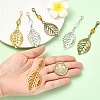 6Pcs Alloy & Glass Pendant Decorations HJEW-YW00328-01-5