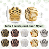 SUNNYCLUE 50Pcs 5 Colors Tibetan Style European Beads MPDL-SC0001-09-2