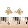 Brass Micro Pave Clear Cubic Zirconia Charms KK-P355-05G-3