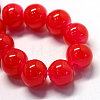 Baking Painted Imitation Jade Glass Round Bead Strands X-DGLA-Q021-10mm-05-2