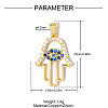 Religion Brass Micro Pave Blue Cubic Zirconia Pendants CU-OY001-04G-2