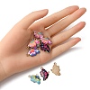 10Pcs 5 Colors Printed Alloy Pendants FIND-YW0001-95-5