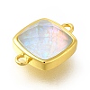 Synthetic Opal Connector Charms G-P487-01G-4
