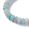 Adjustable Natural Flower Amazonite Braided Bead Bracelets BJEW-F369-A12-2