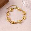 304 Stainless Steel Link Chain & Curb Chain Multi-strand Bracelets for Women BJEW-H641-01A-G-1