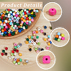 Spray Painted Wooden Beads WOOD-PA0001-53C-6