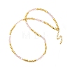 Rack Plating Brass and Glass Bead Necklaces NJEW-C056-02G-01-1