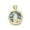 Virgin Mary Theme Brass & Natural Shell Pendants SH-CBA7C77-01B-G04-1