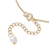 Round White Shell Pearl Graduated Beaded Necklaces for Women NJEW-JN05305-5