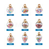  Transparent Glass Globe Pendant Sets GLAA-TA0003-02-8