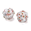 Christmas Theme Polymer Clay Rhinestone Beads with Resin X-RESI-Z045-01D-2